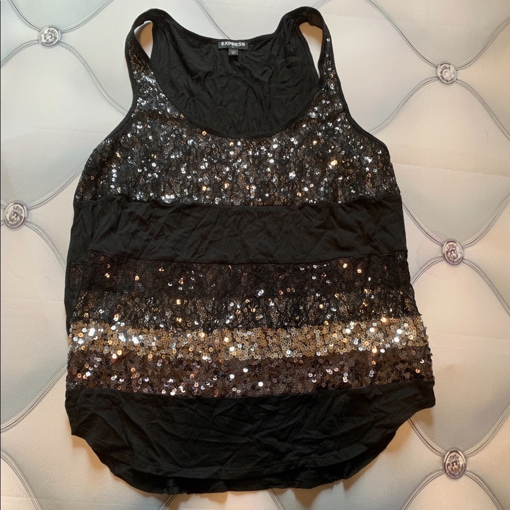Flowy Express Sequin Sleeveless Top